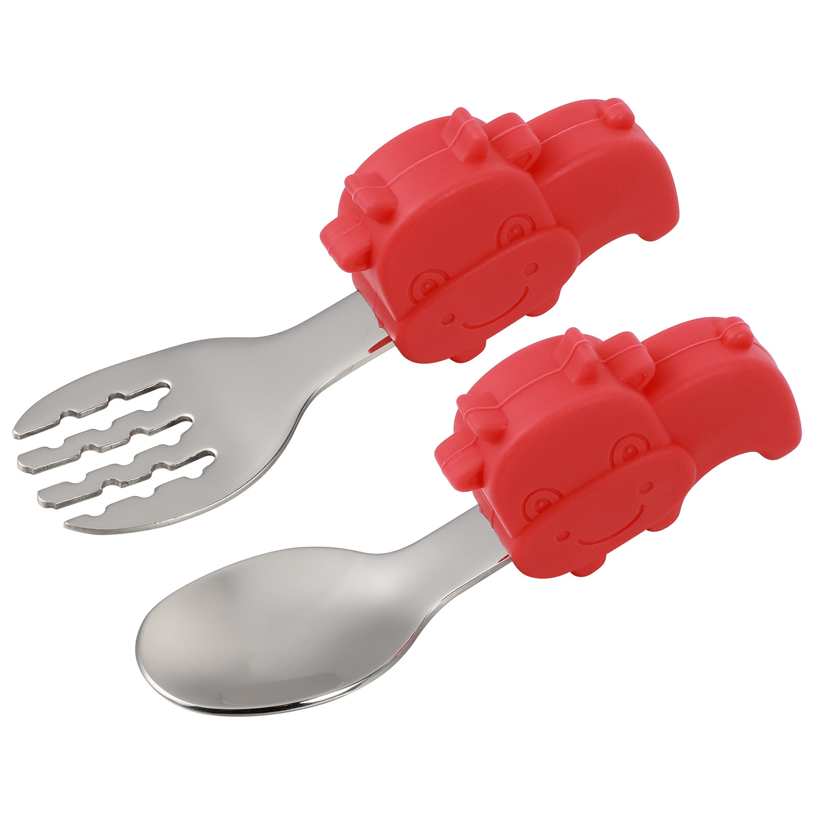 Self Feed Spoon - Stainless Steel Baby Spoon Fork Set