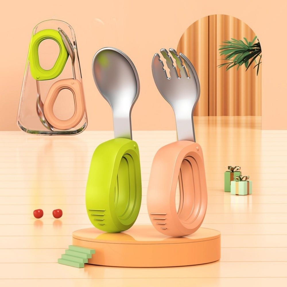 Self Feed Spoon - Silicone Handle Baby Silicone Spoon Set