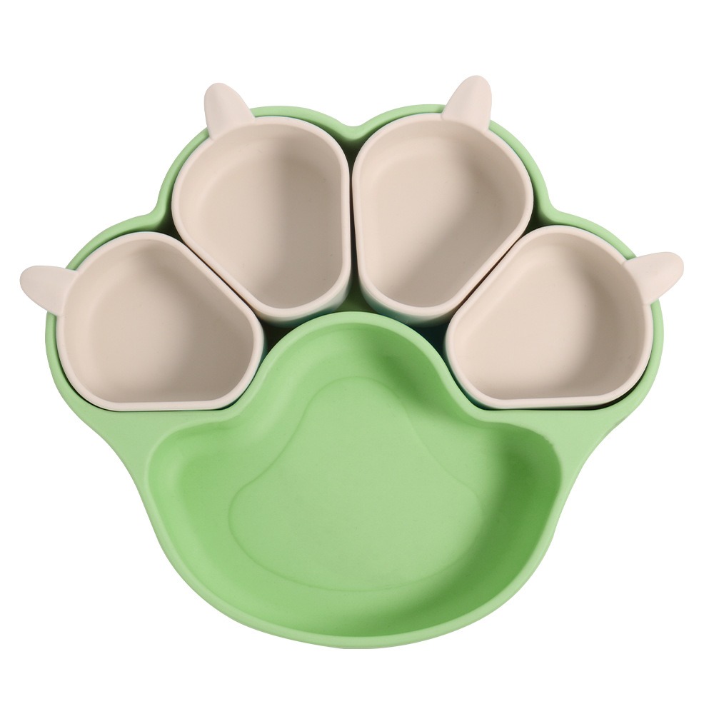 Baby Food Chart - Baby Bear Paw Silicone Plate with