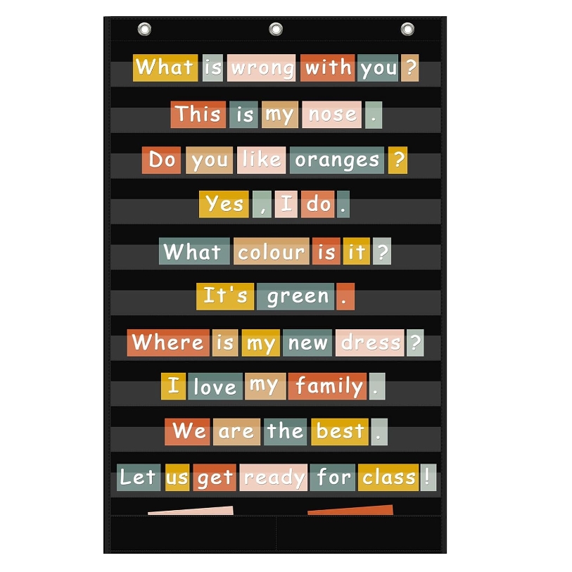 Baby Food Chart - Large 10 Pockets Standard Pocket Chart