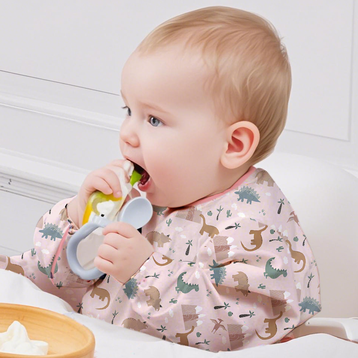 Baby Food Apron - Kangobaby 6-36M Feeding Neck Baby Long