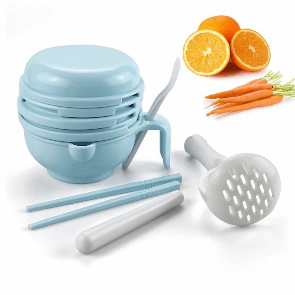 Baby Food Vegetable - Solid color Baby Food Grinding Bowl