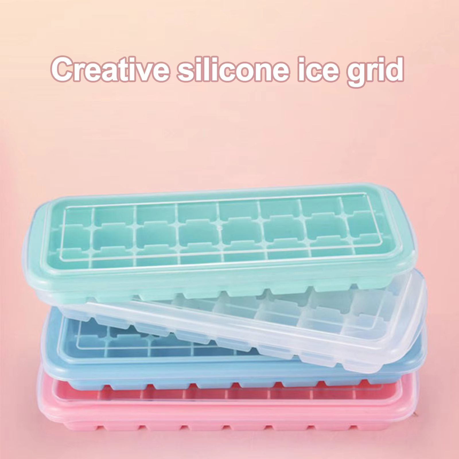 Baby Food Bites - Silicone Ice Cubes Tray with Lid