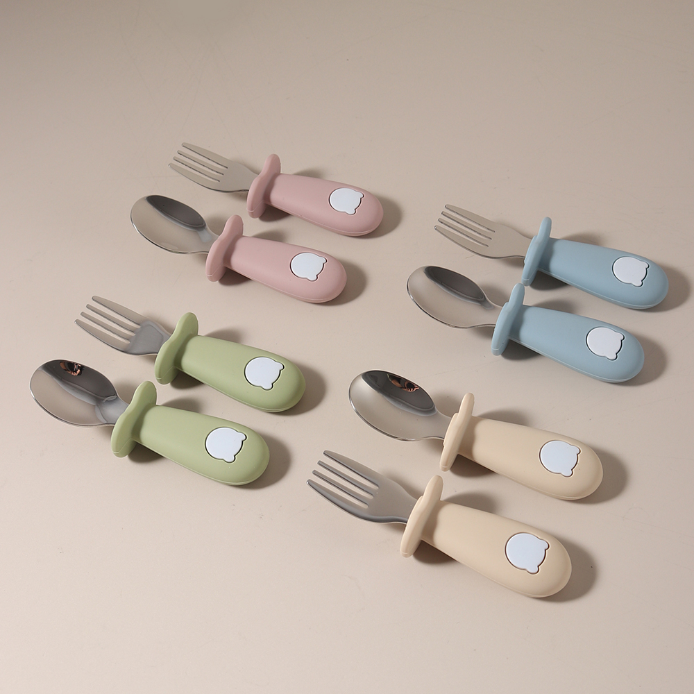 Self Feed Spoon - NEW Baby Silicone Spoon & Fork