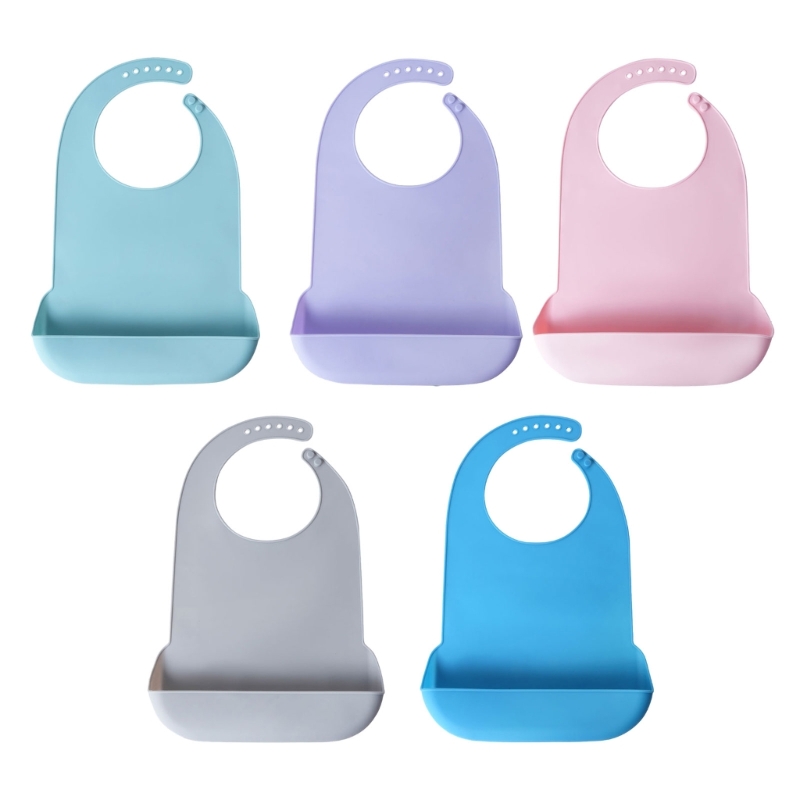Baby Food Apron - Silicone Adult Bib Waterproof Burp Cloth