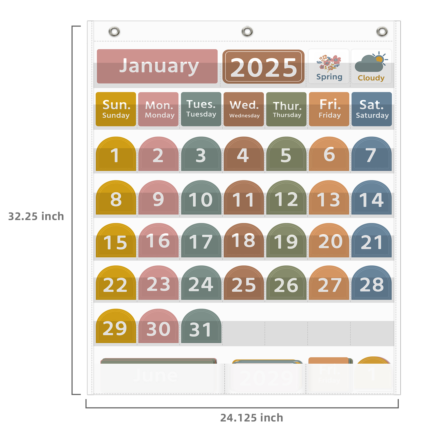 Large Classroom Calendar Pocke - Baby Food Chart 리뷰 및 가격