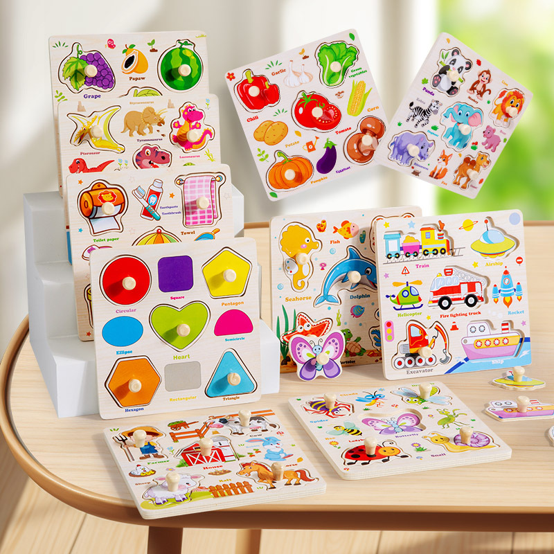 Montessori Wooden Puzzles Toys - Baby Food Eat 리뷰 및 가격