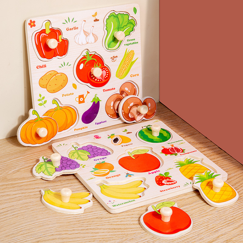 Montessori Wooden Puzzles Toys - Baby Food Eat 리뷰 및 가격
