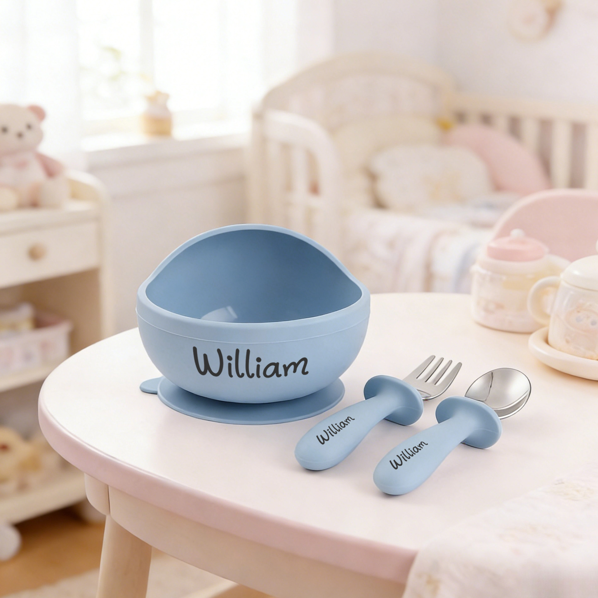 Personalized Silicone Bowl wit - Self Feed Spoon 리뷰 및 가격