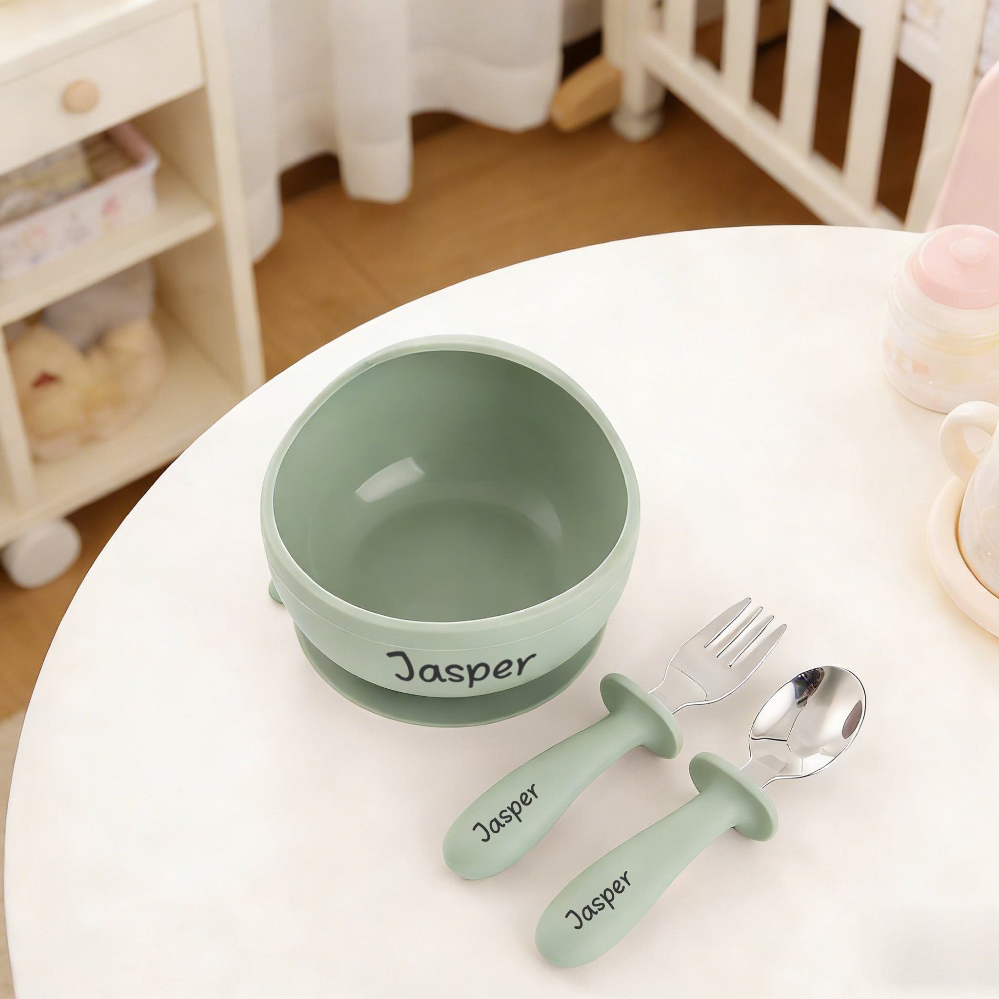 Personalized Silicone Bowl wit - Self Feed Spoon 리뷰 및 가격