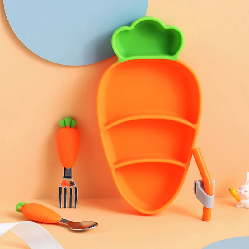 Children Carrot Silicone Table - Self Feed Spoon 리뷰 및 가격