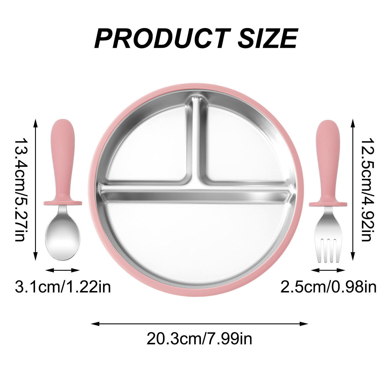 3PCS Silicone Stainless Steel  - Self Feed Spoon 리뷰 및 가격