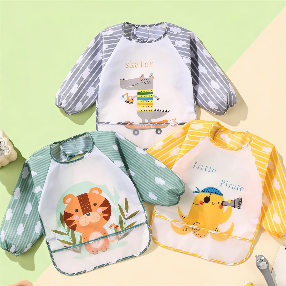 2pcs Waterproof Full Sleeve Ba - Baby Food Eat 리뷰 및 가격