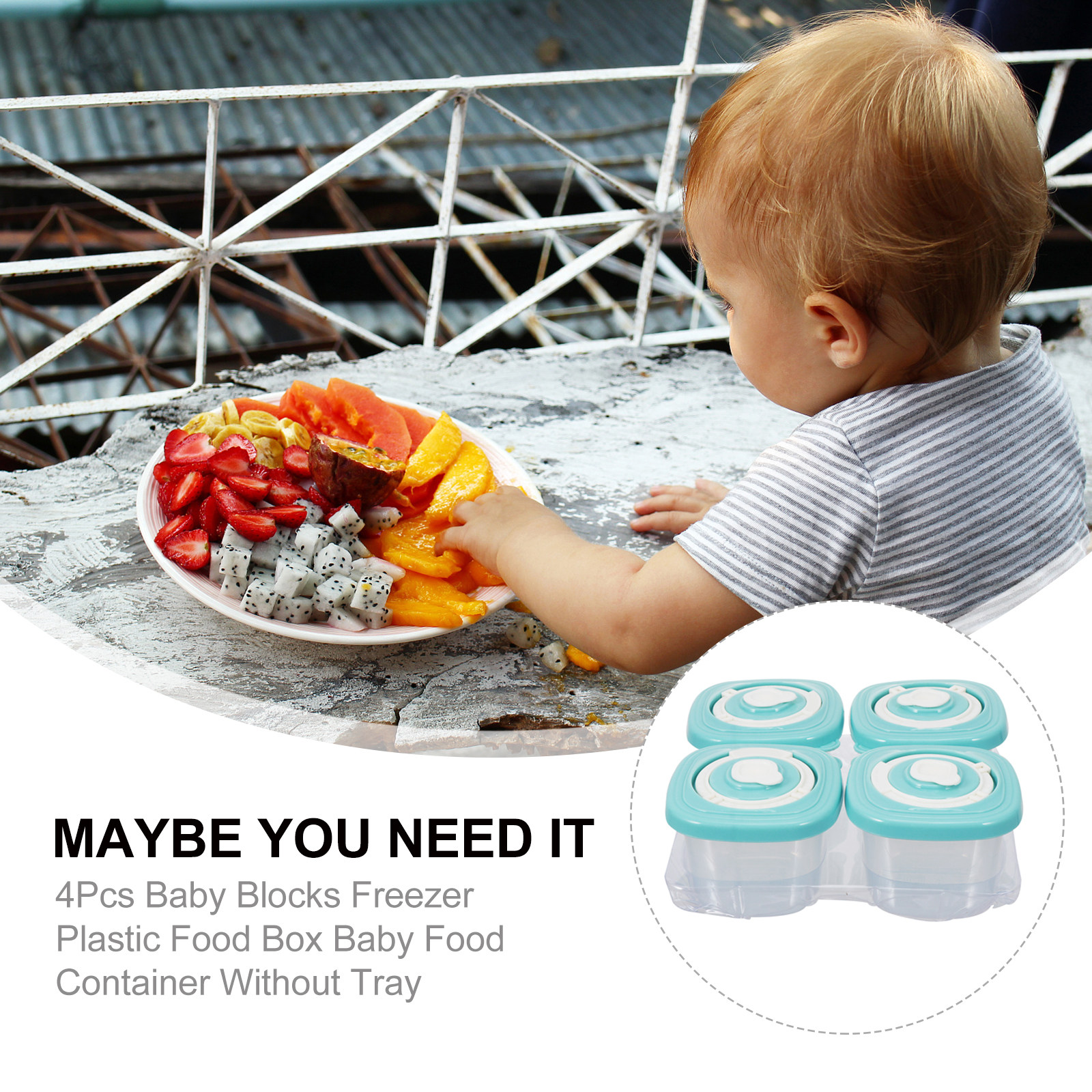 4Pcs Baby Food Storage Boxes H - Baby Food Quality 리뷰 및 가격