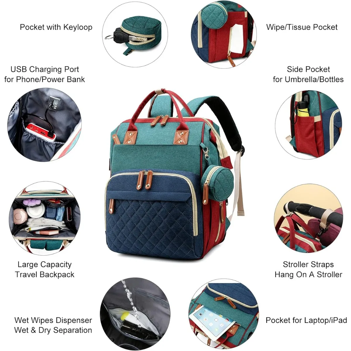 Diaper Bag with Changing Stati - Baby Puree Pouch 리뷰 및 가격