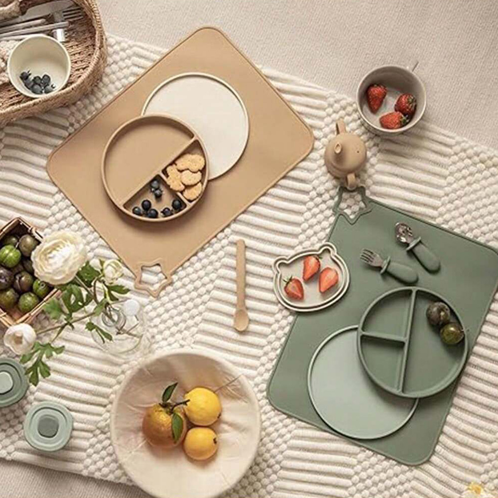 1PCS Simple Silicone Placemat  - Baby Food Restaurant 리뷰 및 가격