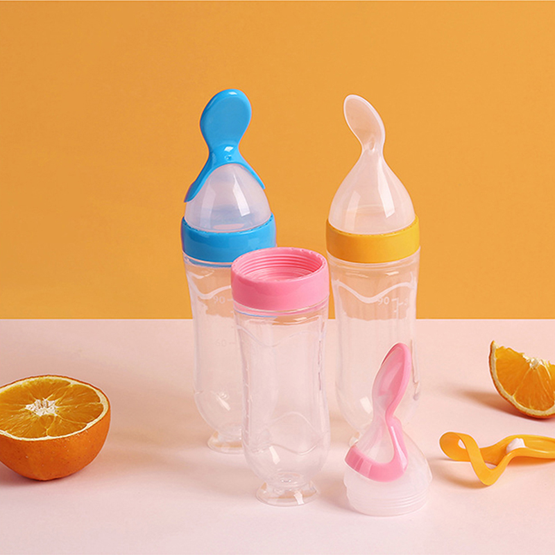 Squeezing Feeding Bottle Silic - Self Feed Spoon 리뷰 및 가격