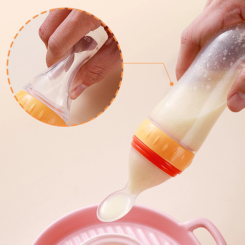 Squeezing Feeding Bottle Silic - Self Feed Spoon 리뷰 및 가격