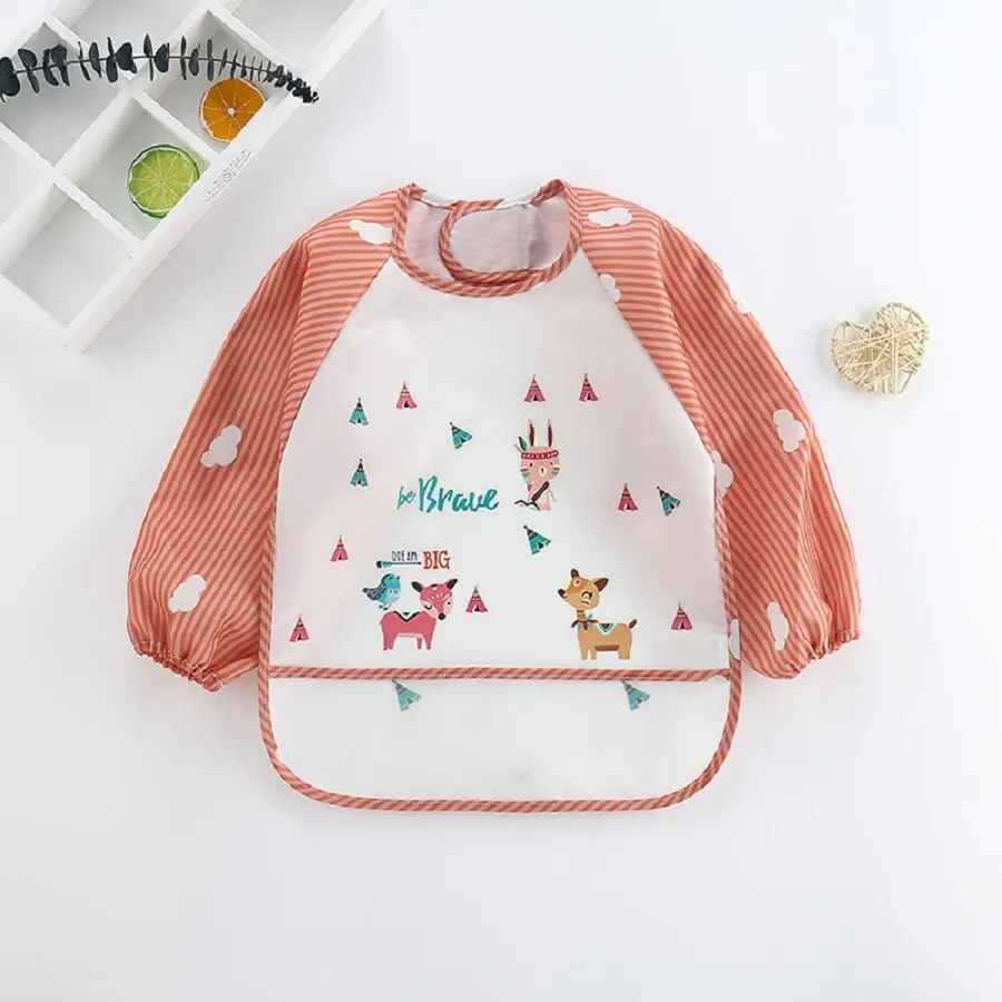 For1-3Year Baby Long Sleeve Sc - Baby Food Apron 리뷰 및 가격