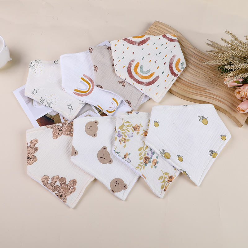 Baby Cotton Bibs Triangle Sali - Baby Food Apron 리뷰 및 가격