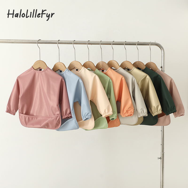 Baby Bibs Burp Cloth Solid Col - Baby Food Apron 리뷰 및 가격