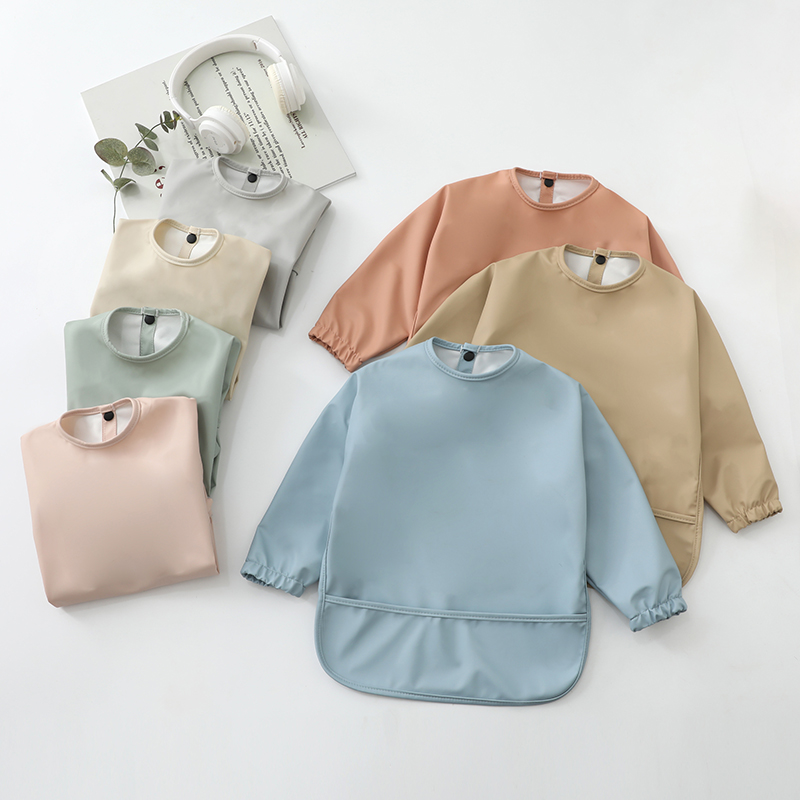 Baby Bibs Burp Cloth Solid Col - Baby Food Apron 리뷰 및 가격