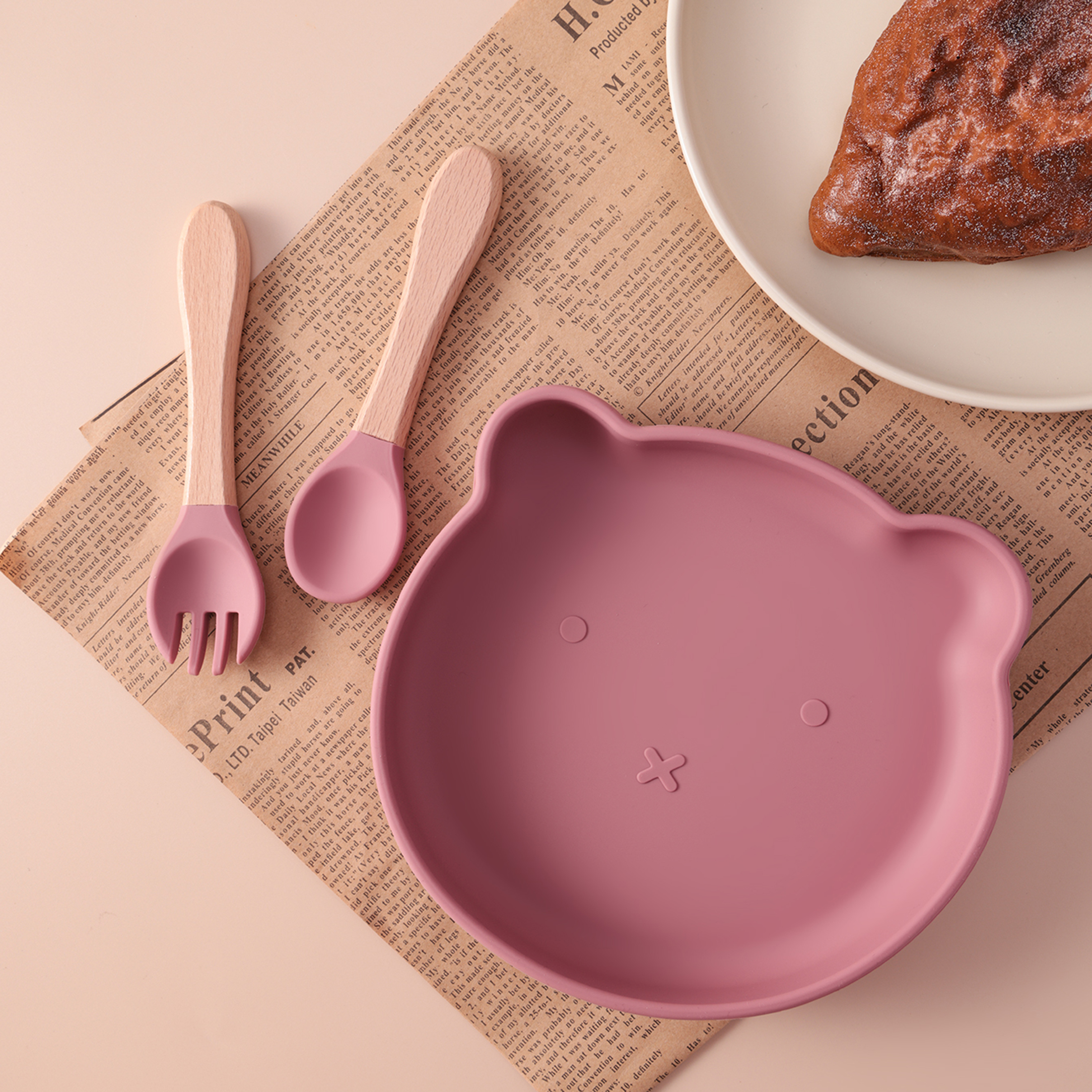 3PCS Cartoon Bear Silicone Suc - Self Feed Spoon 리뷰 및 가격