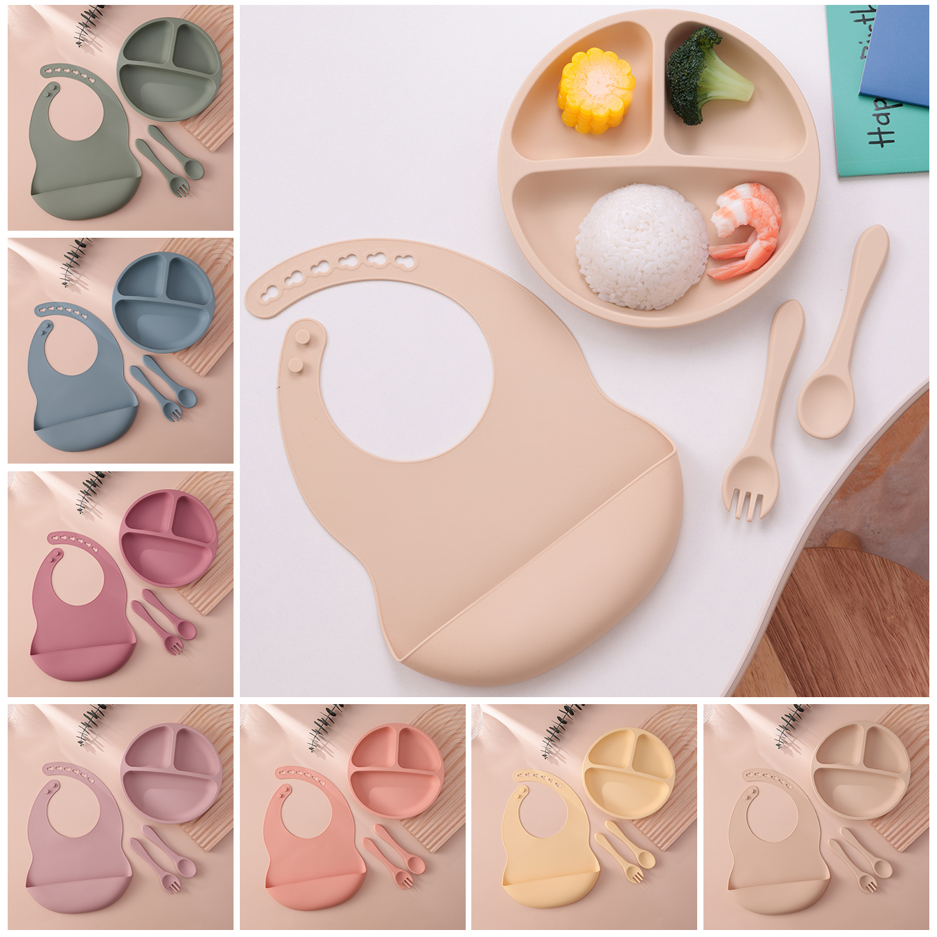 Color Kids 4PCS Baby Silicone  - Baby Food Chart 리뷰 및 가격