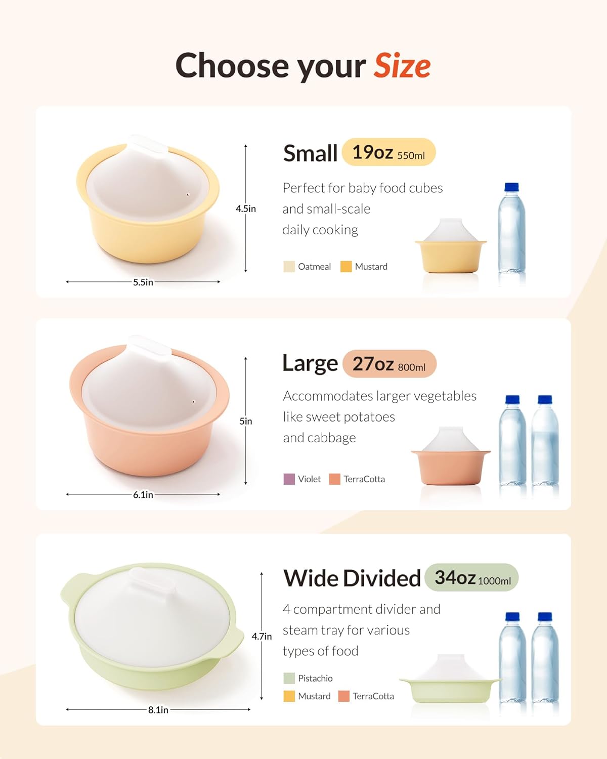 Silicone Microwave Steamer | M - Baby Food Maker Baby Safe 리뷰 및 가격