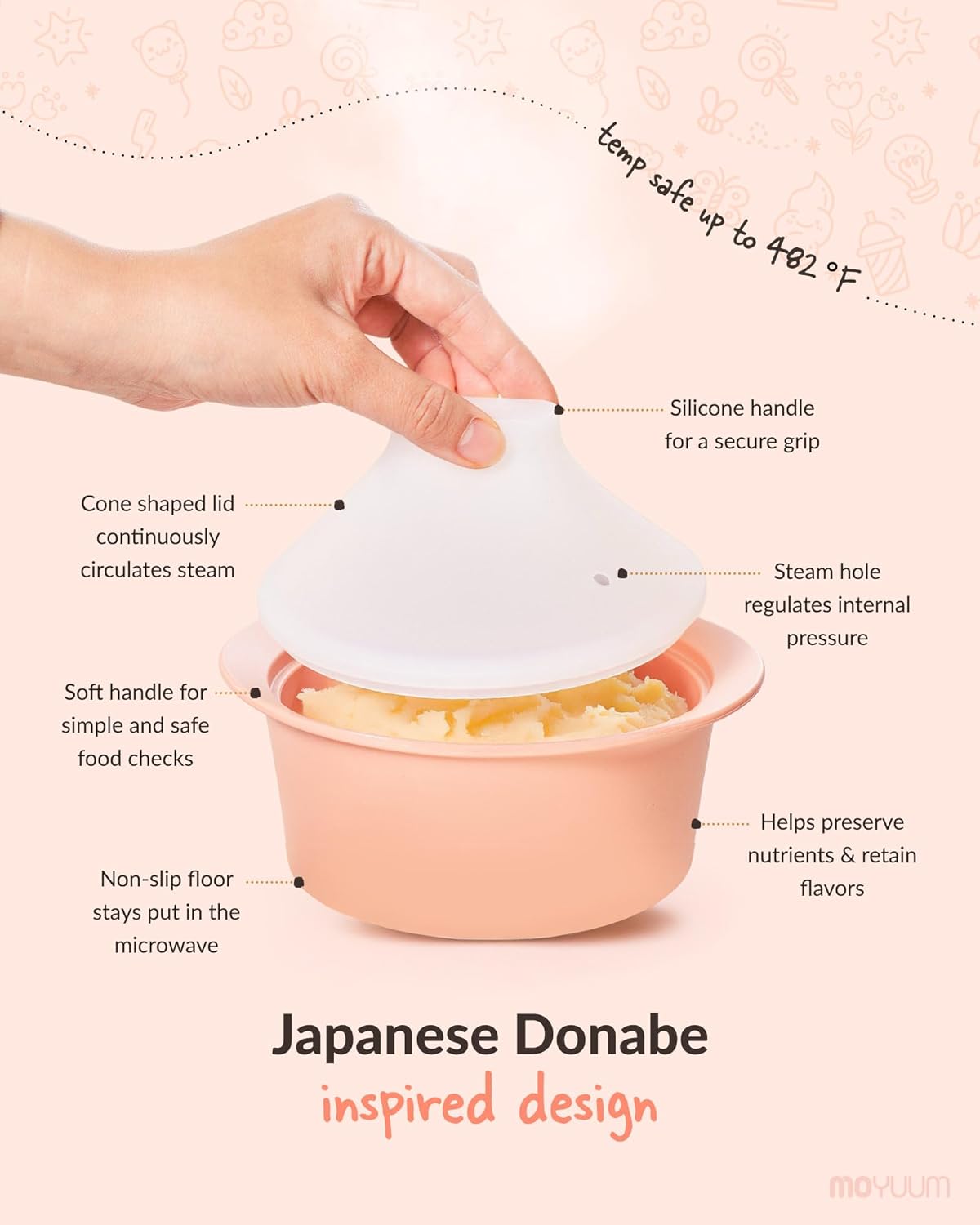Silicone Microwave Steamer | M - Baby Food Maker Baby Safe 리뷰 및 가격