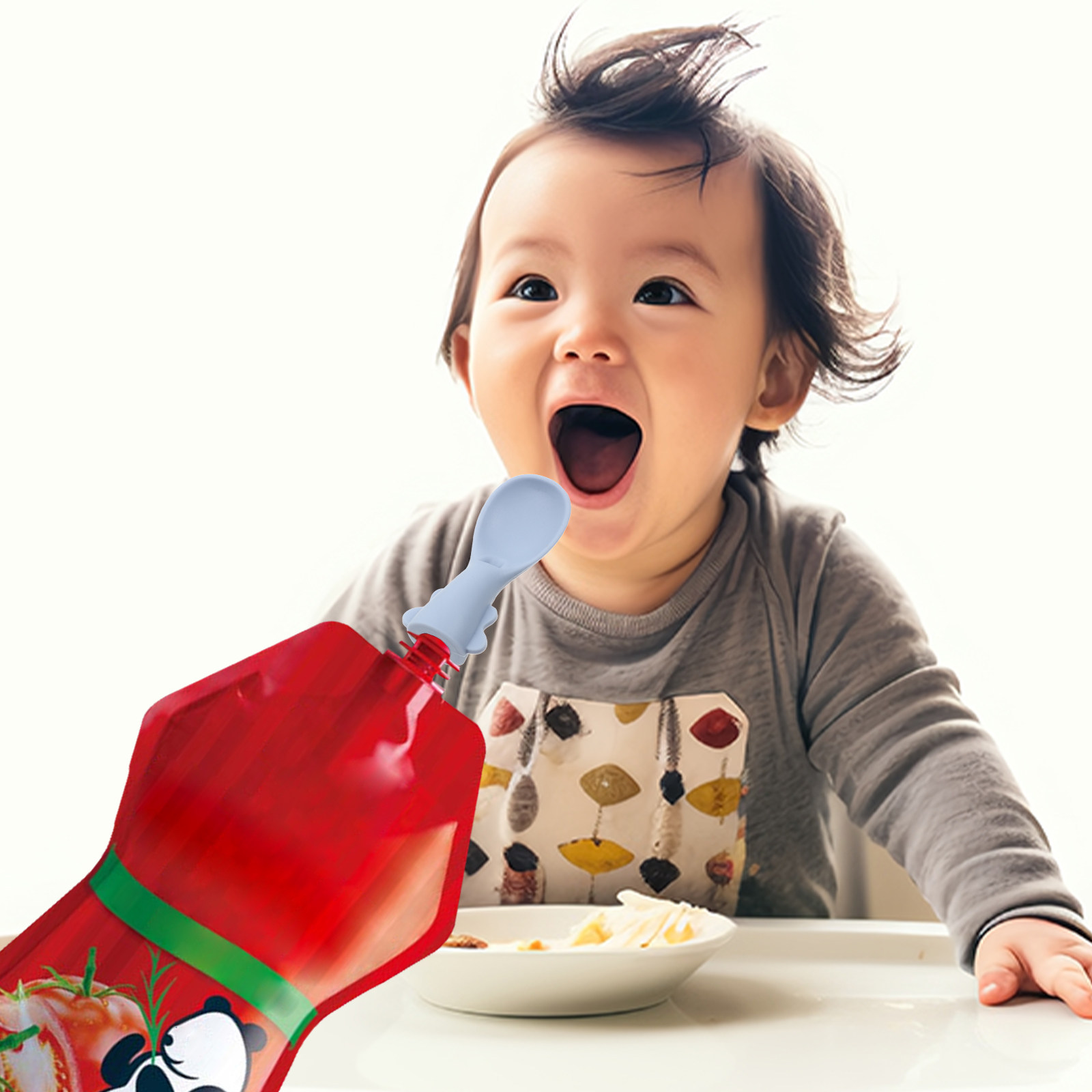 4Pcs Silicone Baby Food Pouch  - Baby Puree Pouch 리뷰 및 가격