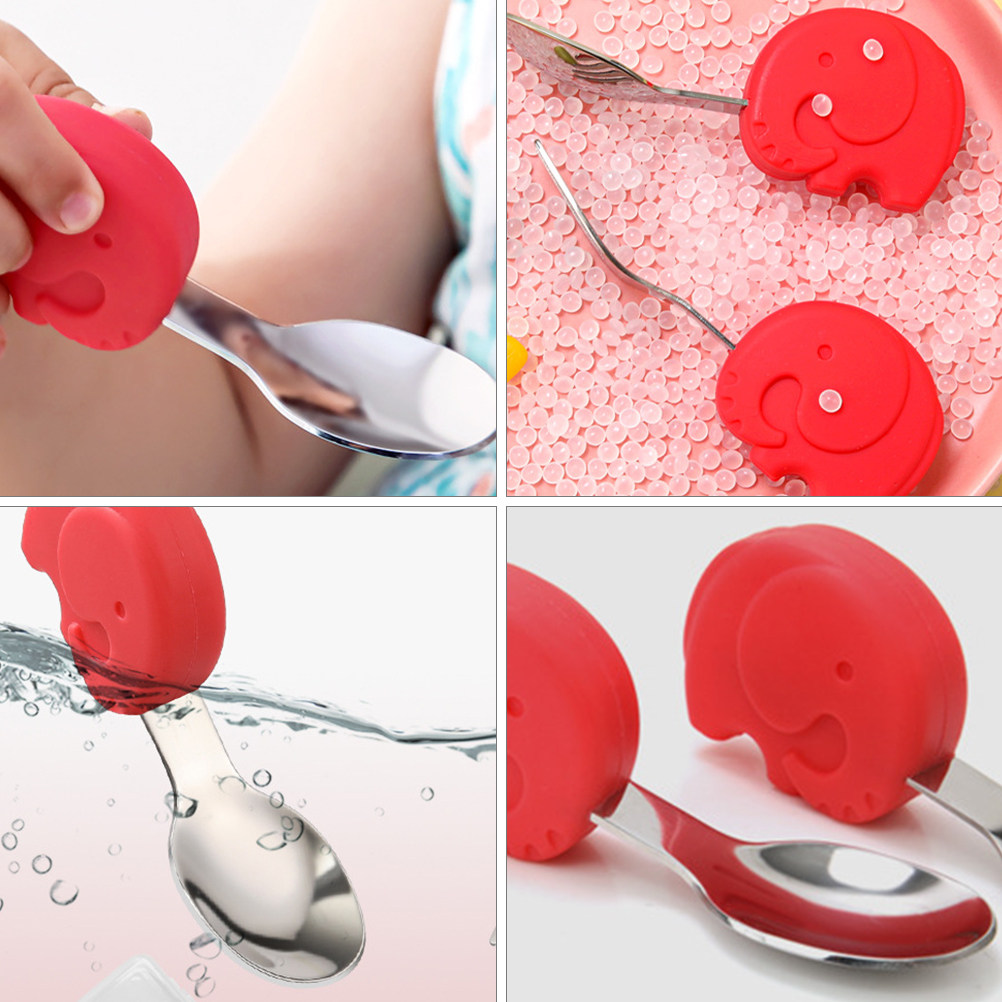 1Set Baby Tableware Silicone F - Self Feed Spoon 리뷰 및 가격
