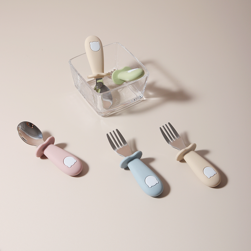 NEW Baby Silicone Spoon & Fork - Self Feed Spoon 리뷰 및 가격