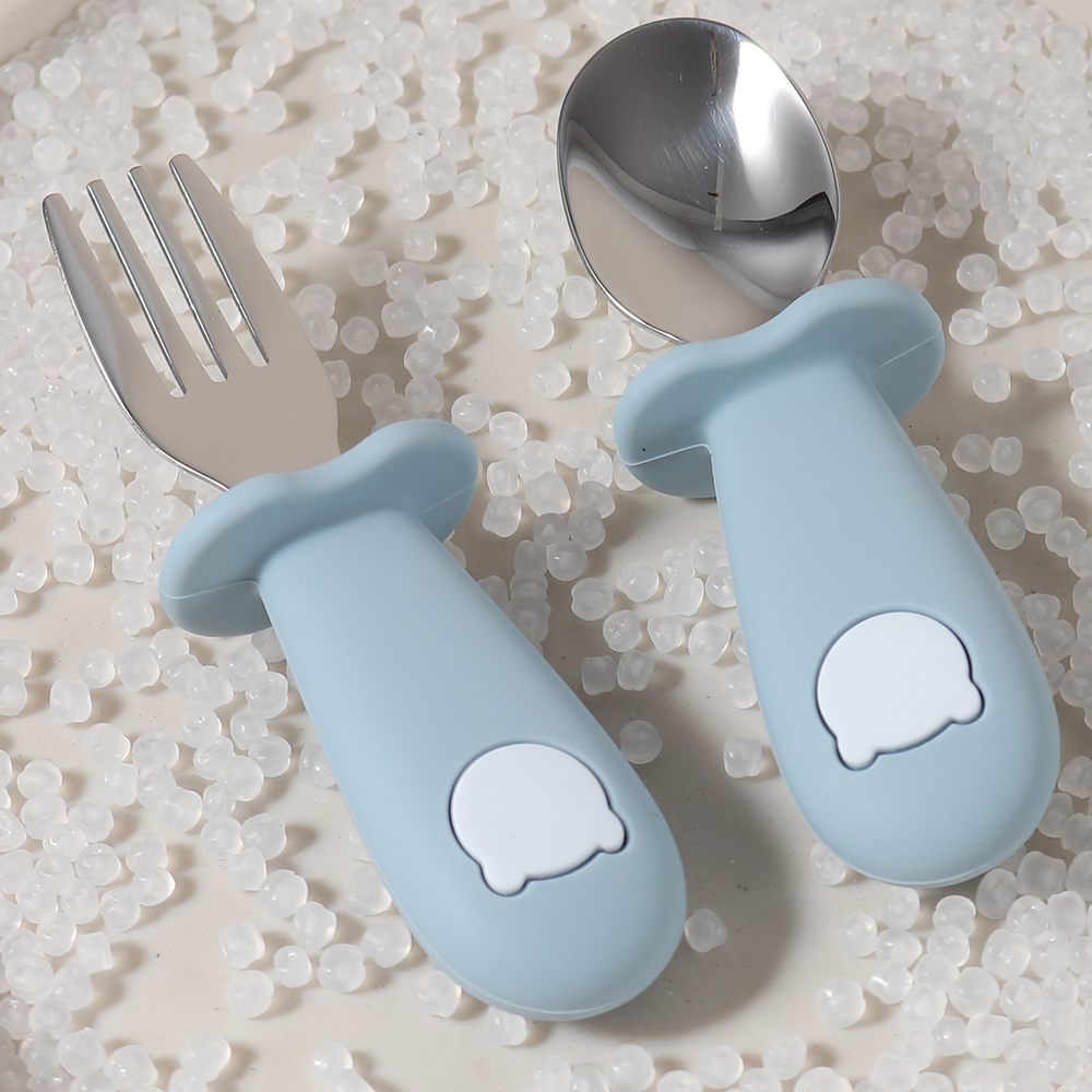 NEW Baby Silicone Spoon & Fork - Self Feed Spoon 리뷰 및 가격