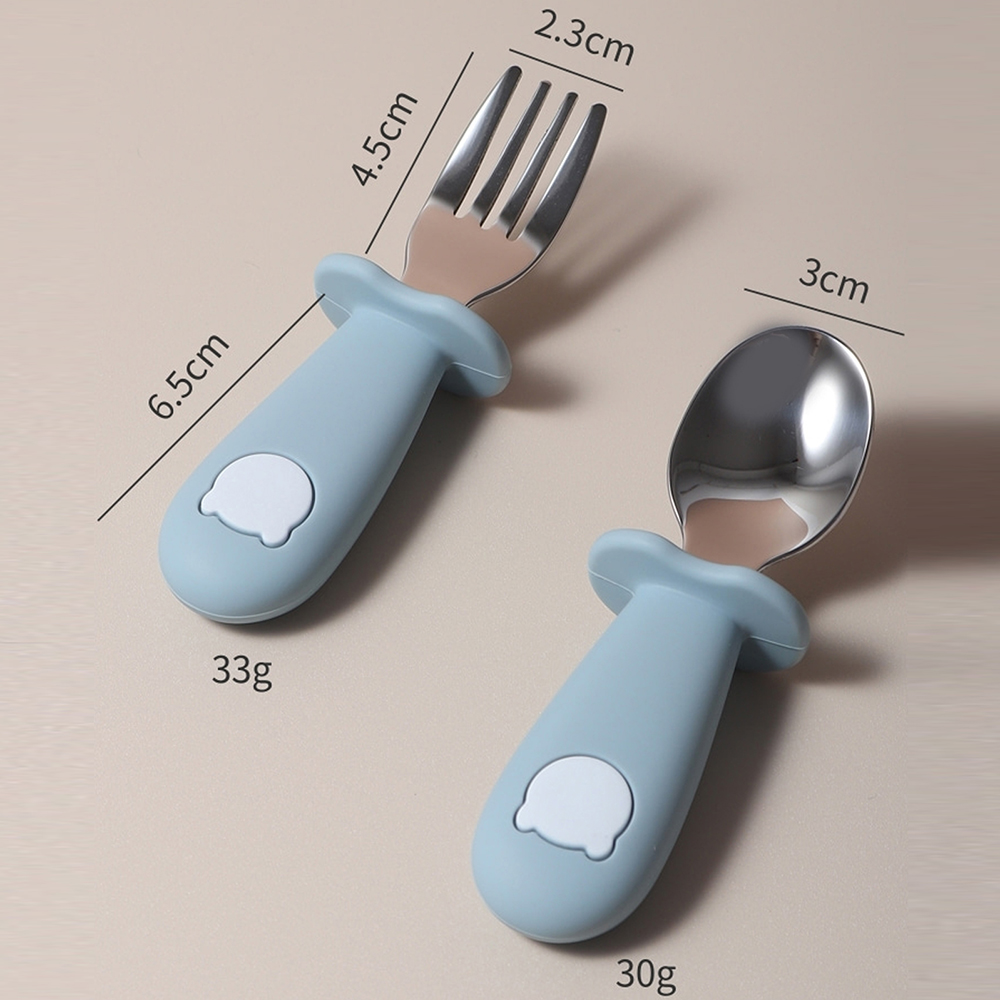 NEW Baby Silicone Spoon & Fork - Self Feed Spoon 리뷰 및 가격
