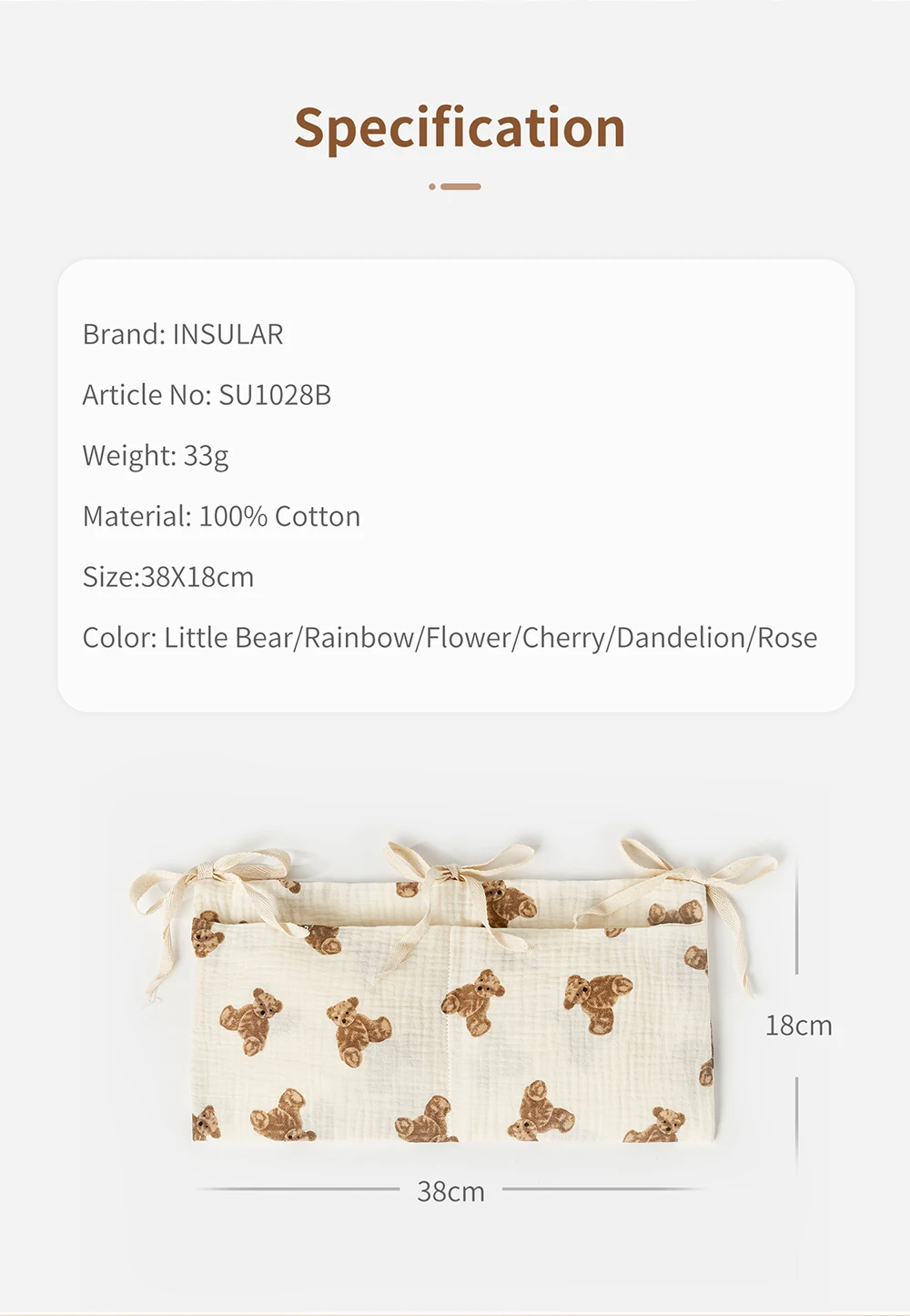 Baby Crib Organizer Cot Caddy  - Baby Puree Pouch 리뷰 및 가격