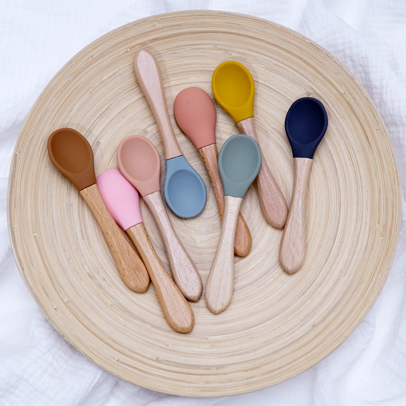 Feeding Wooden Handle Silicone - Baby Food Eat 리뷰 및 가격
