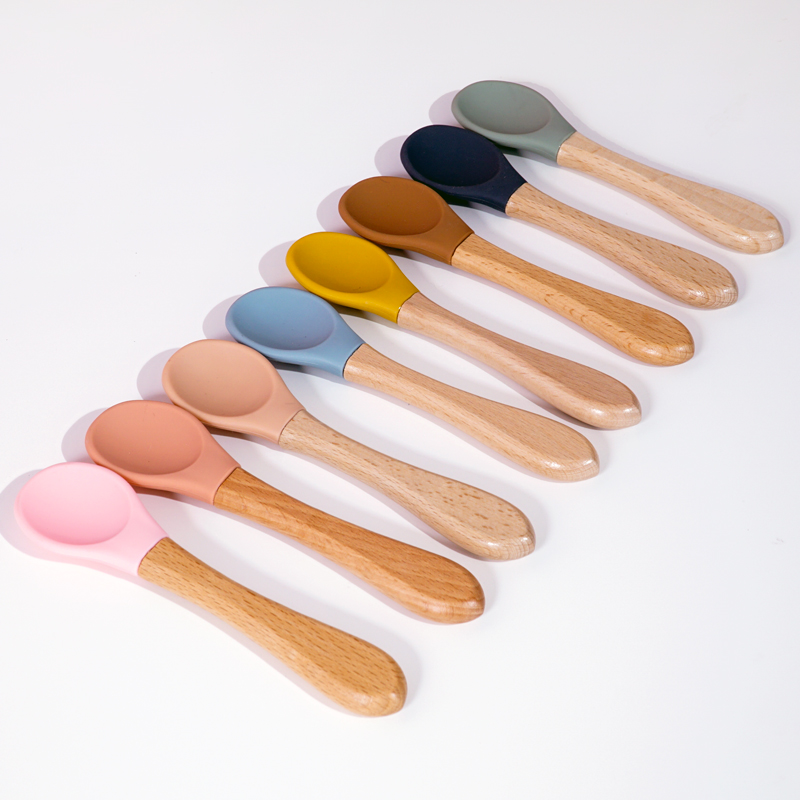 Feeding Wooden Handle Silicone - Baby Food Eat 리뷰 및 가격