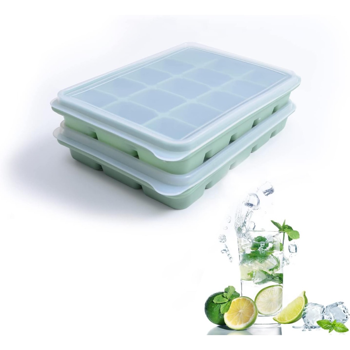 2 Pcs Stackable Silicone Ice C - Baby Food Maker Baby Safe 리뷰 및 가격