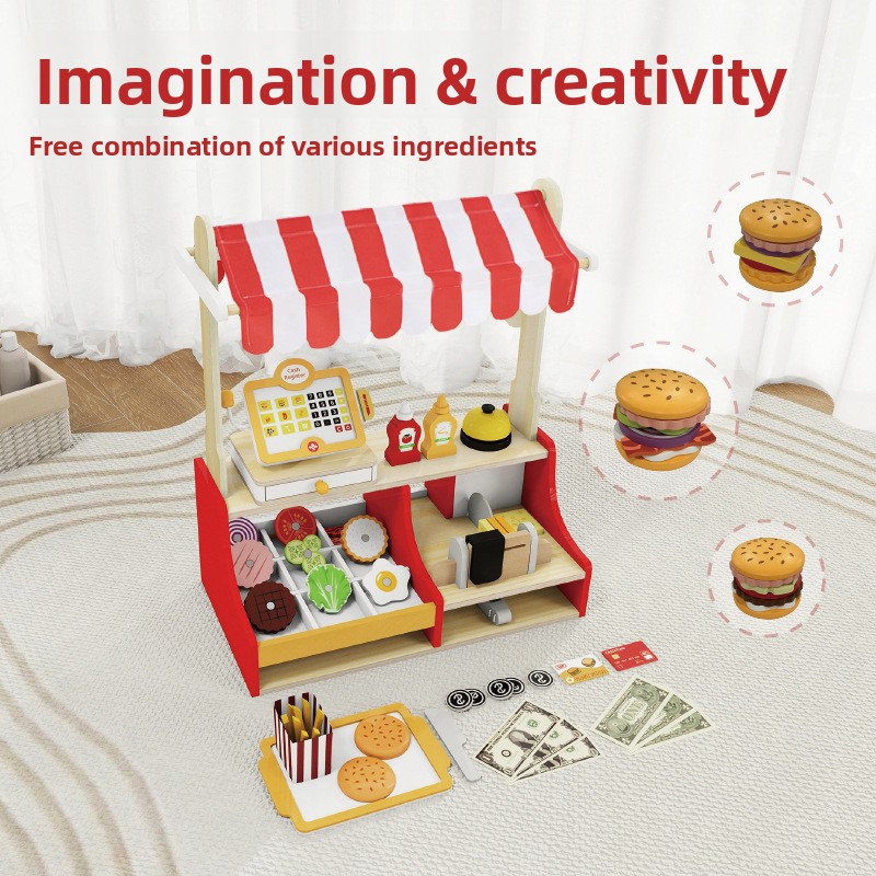 Children Toy Puzzle Wood Hambu - Baby Food Restaurant 리뷰 및 가격