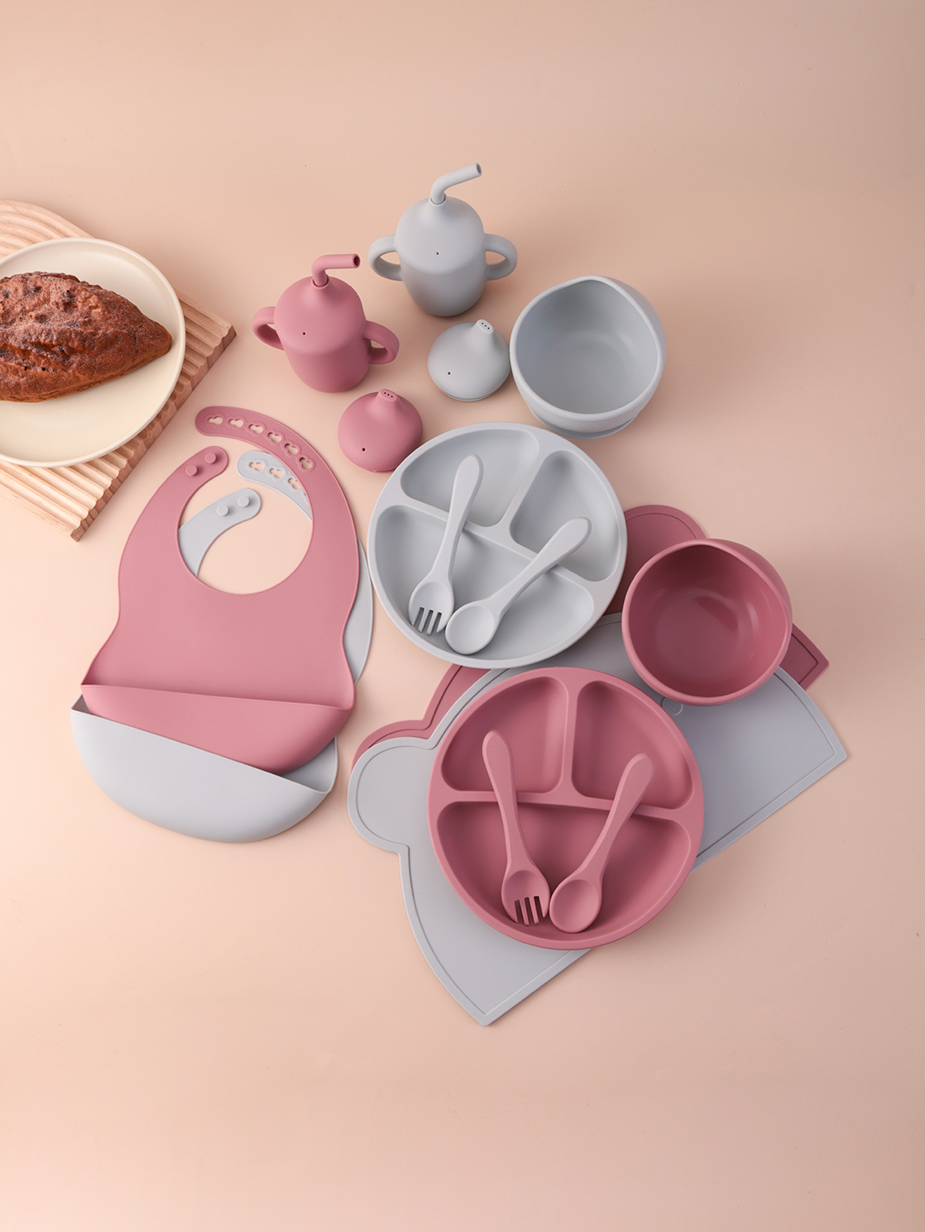 7PCS Silicone Baby Feeding Set - Self Feed Spoon 리뷰 및 가격