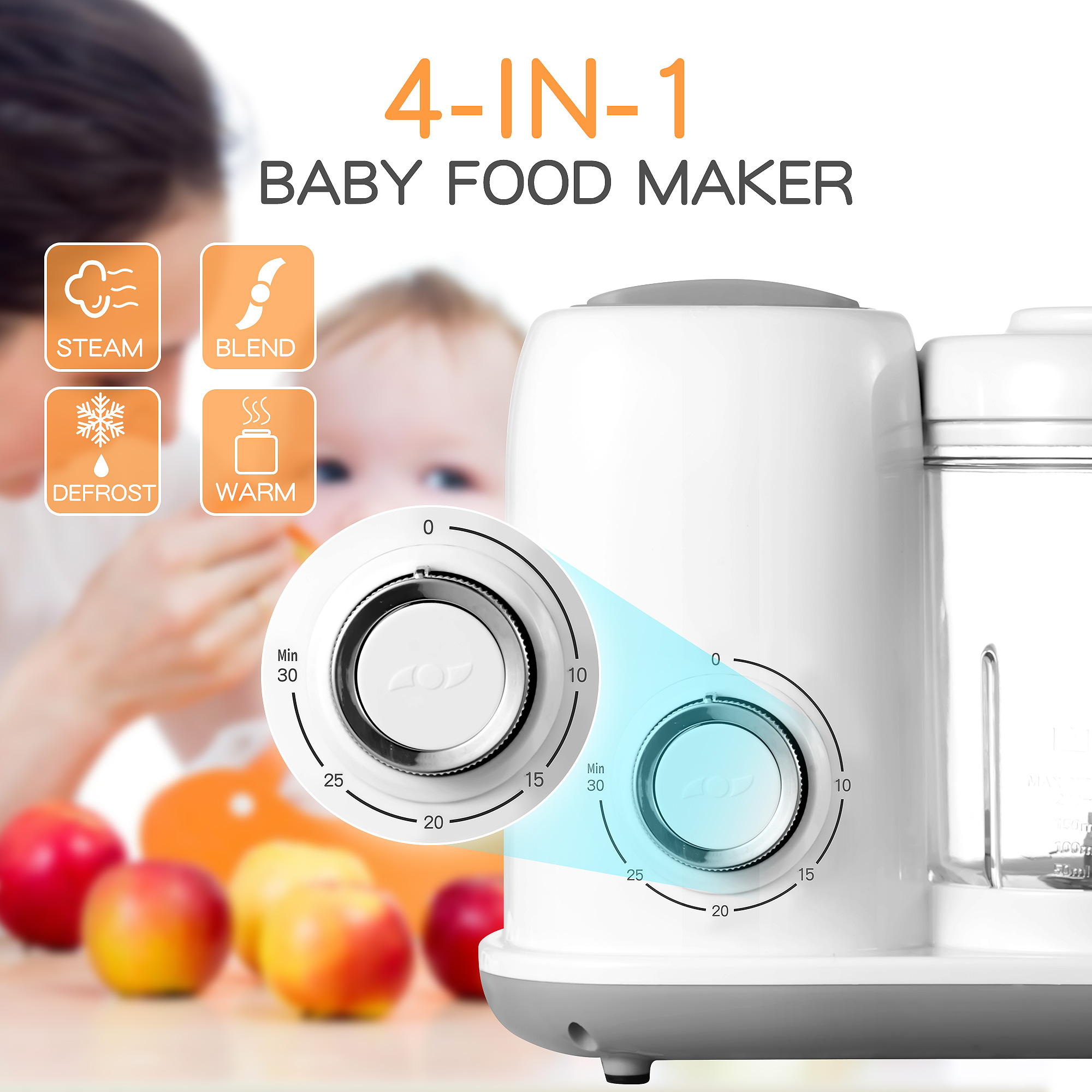 Baby Food Maker, 4 in 1 Baby F - Baby Food Maker Baby Safe 리뷰 및 가격