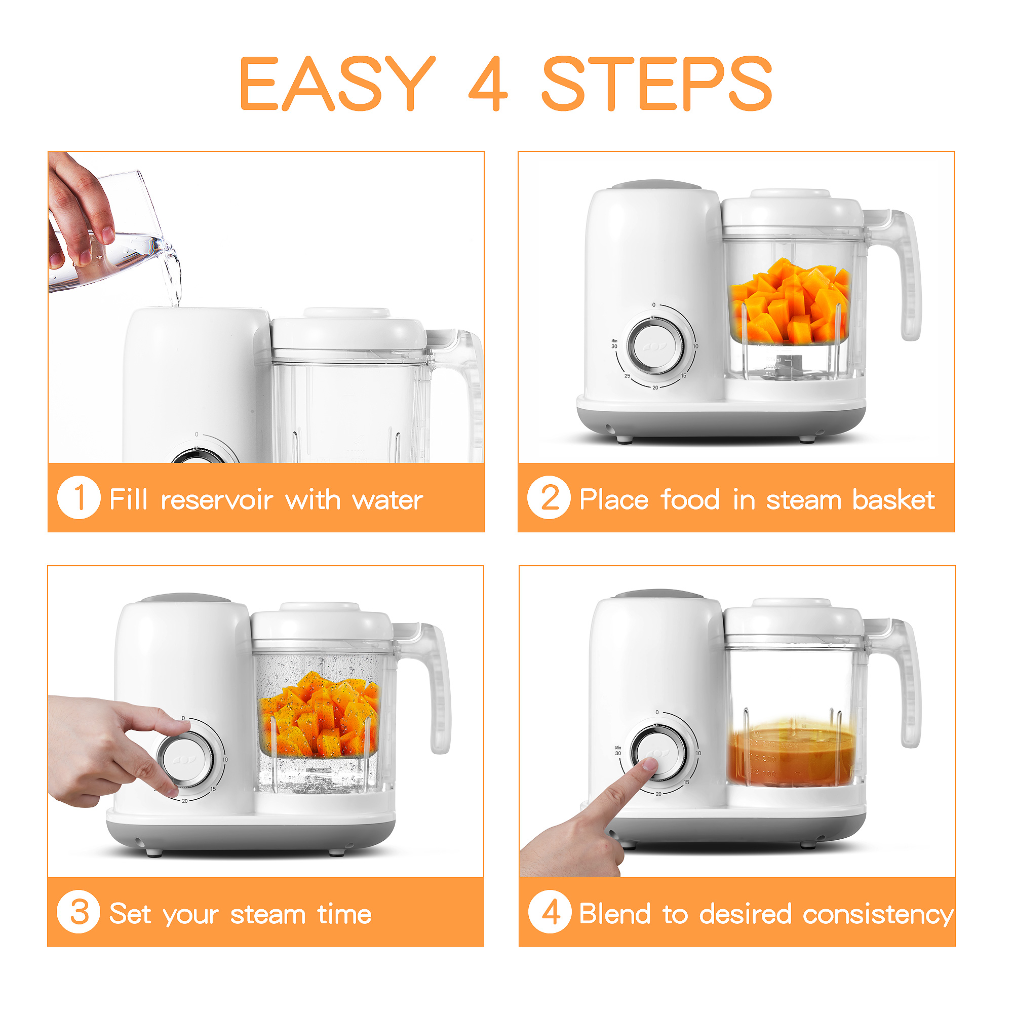 Baby Food Maker, 4 in 1 Baby F - Baby Food Maker Baby Safe 리뷰 및 가격