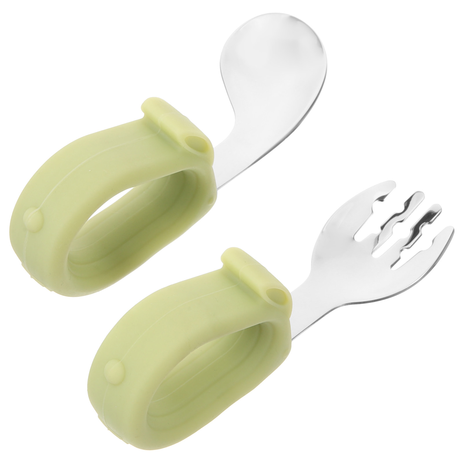 1Set Toddler Spoon and Fork Se - Self Feed Spoon 리뷰 및 가격